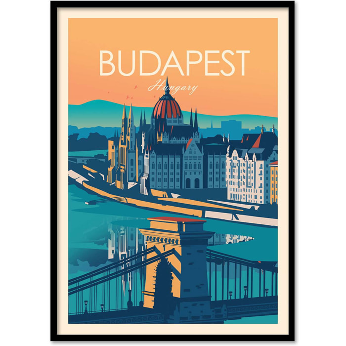 Affiche - Budapest Hungary - Studio Inception