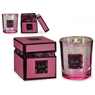 Candela profumata in barattolo con scatola, profumo di fragole con panna. 200 ml, 42h