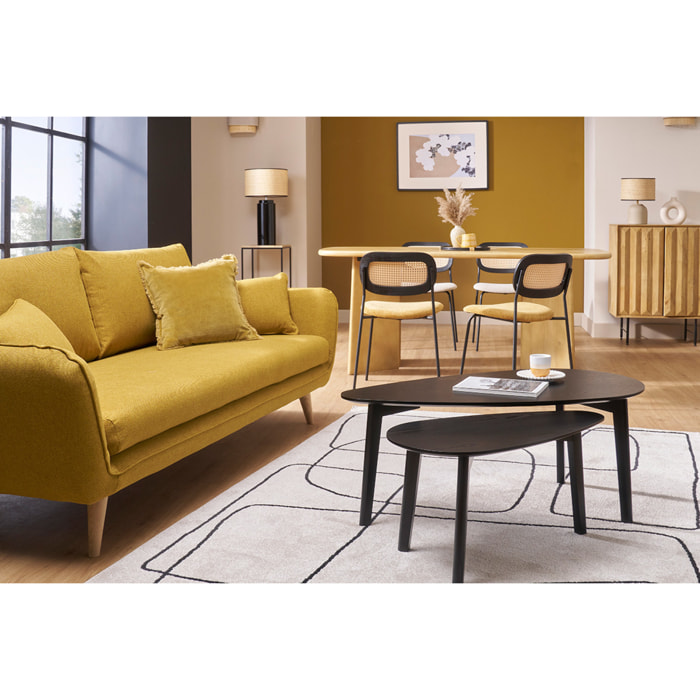 Tables basses gigognes bois noir (lot de 2) ARTIK