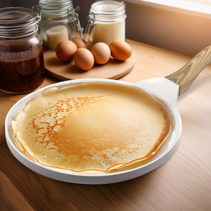 Mythic - Crépière 25.7 cm con rivestimento in ceramica bianca