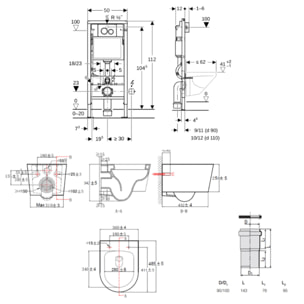 Duofix pack WC bâti-support + WC suspendu sans bride Swiss Aqua Technologies avec abattant SoftClose + plaque (GEBSTBRWR03-FR)