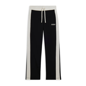 Pantaloni neri con bande laterali bianche