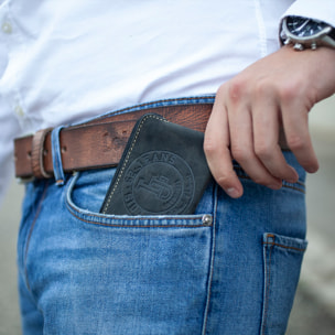 Monedero Piel Hombre Lois Brock Negro