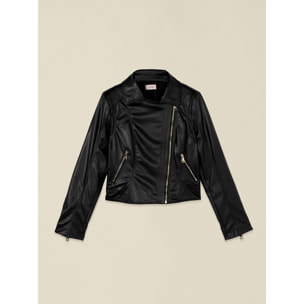 Oltre - Chaqueta de cuero cropped - Negro