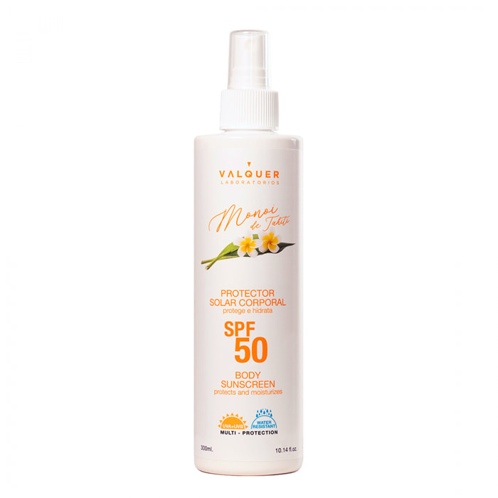 Valquer Protector solar corporal SPF 50 protege e hidrata - 300 ml