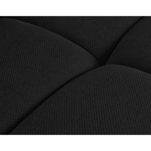 Ray - Ensemble de canapés droits 2+3 places tissu texturé - Noir