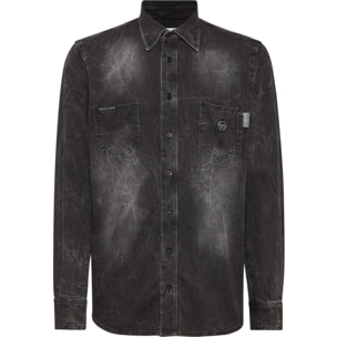 PHILIPP PLEIN Camisa vaquera SKULL&BONES