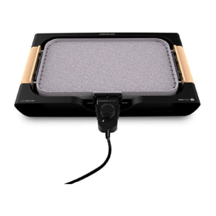 Plancha Eléctrica Reversible Rock&Water 3000 Twin. 2200 W, 2 Superficies (Grill/