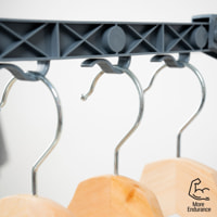 Stendibiancheria verticale pieghevole con ruote Dolver - 24 barre - grigio e argento - 49-62x175x67