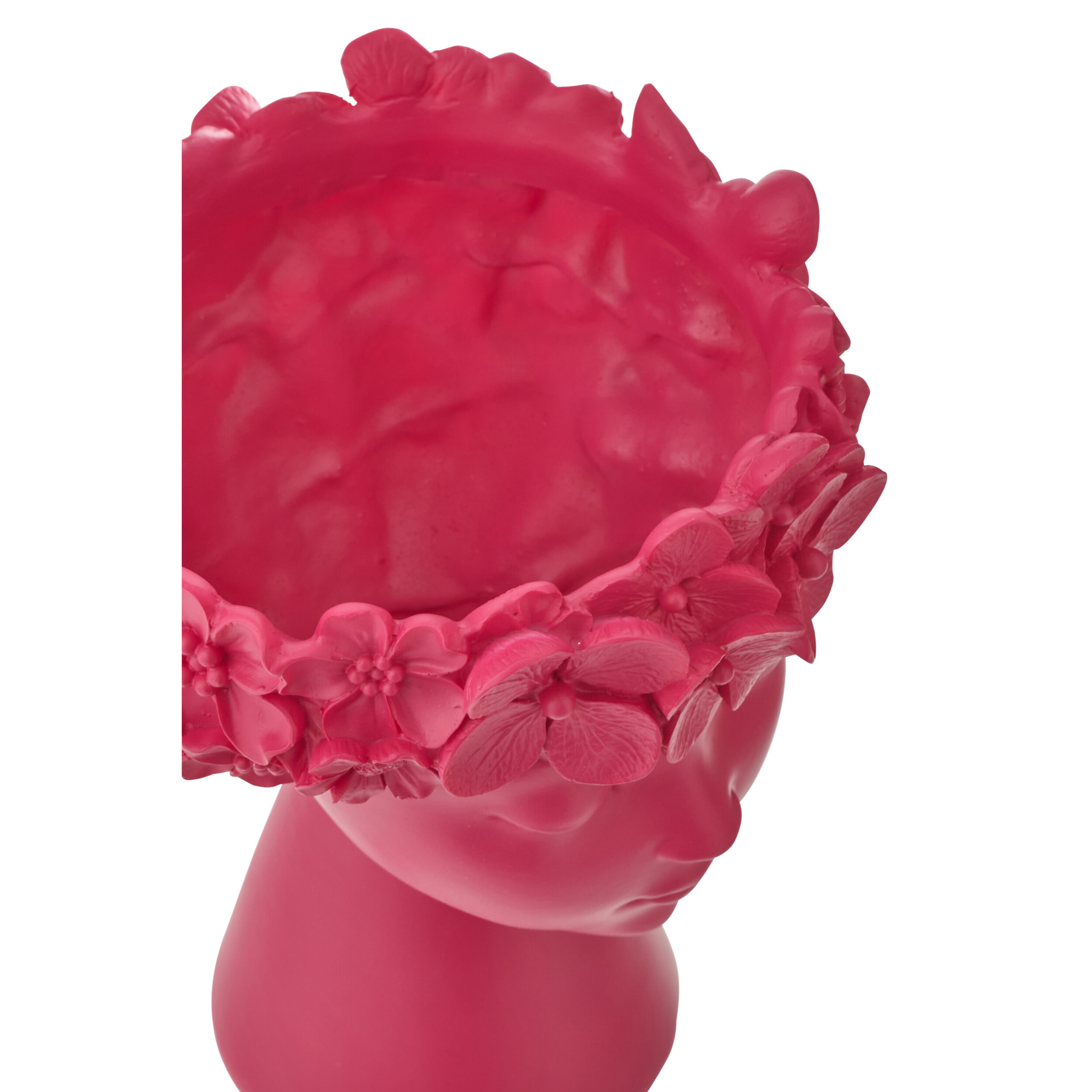 J-Line Cache-Pot Tête - polyrésine - fuchsia - small