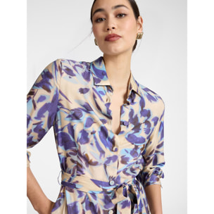 Elena Mirò - Abito chemisier stampato - Viola