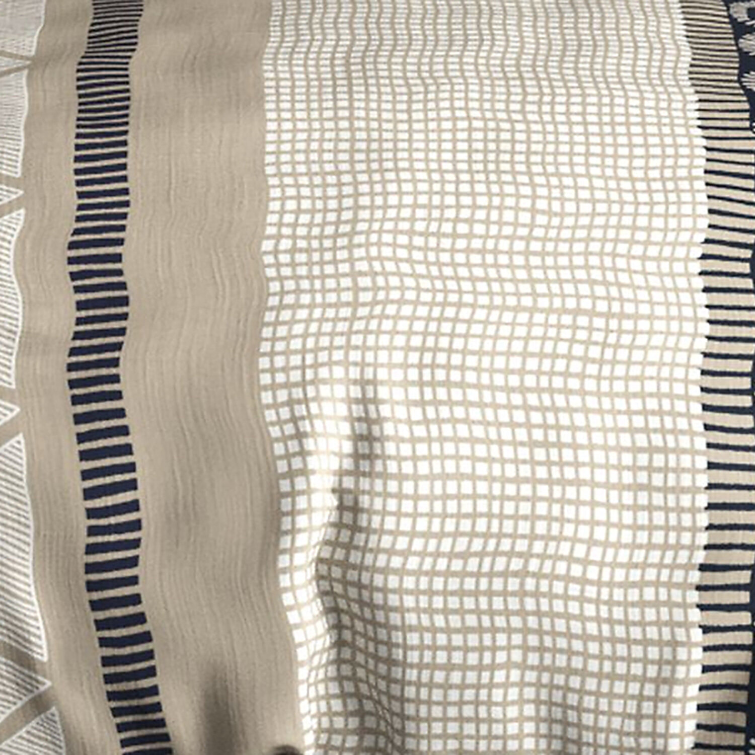 Parure housse de couette imprimé 100% coton - nairobi - beige