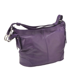 Borse Donna colore Viola-in pelle Made in Italy 34x24x12cm