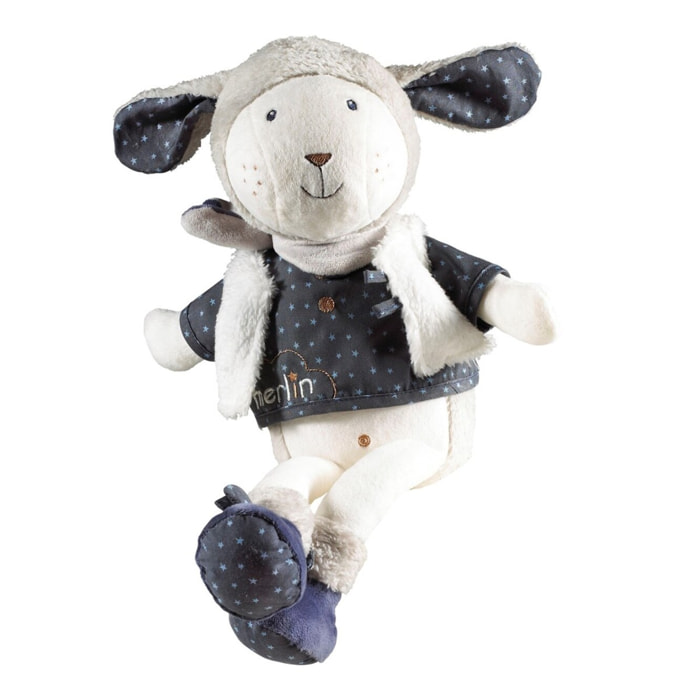 Doudou Mouton en velours blanc