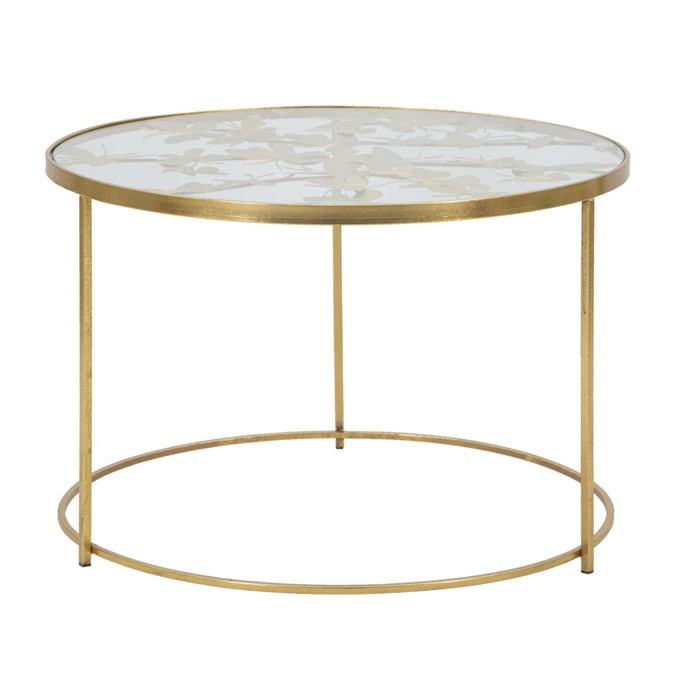 TAVOLO DA CAFFE' BUTTERFLIES CM Ø 60X40,5