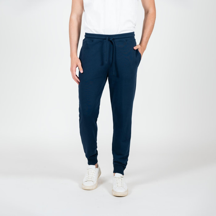 Pantaloni con stampa logo french terry