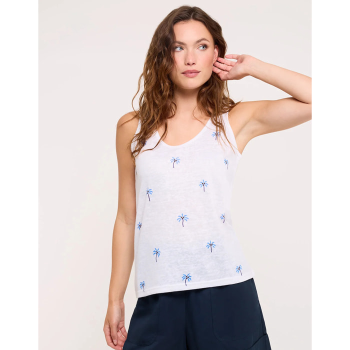 Camiseta Tirantes Palmeritas Azules - Palmey