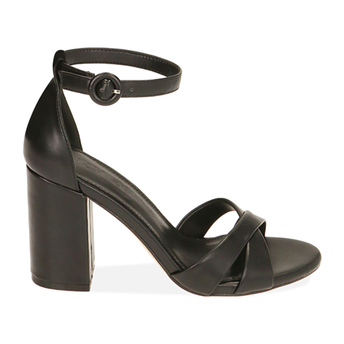 Sandali neri, tacco 9 cm