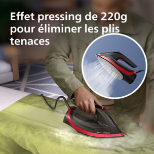 Fer à repasser PHILIPS DST6130/40 fer à vapeur Série 6000 Noir/Rouge, 2600W