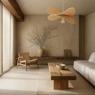 Suspension aérienne en bambou d80cm LUCIOLE