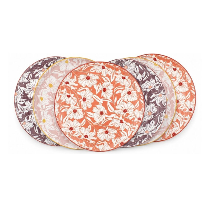 Lot de 6 grandes assiettes, OPHELIA