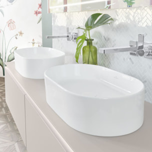 Vasque a poser ovale Collaro Stone White CeramicPlus