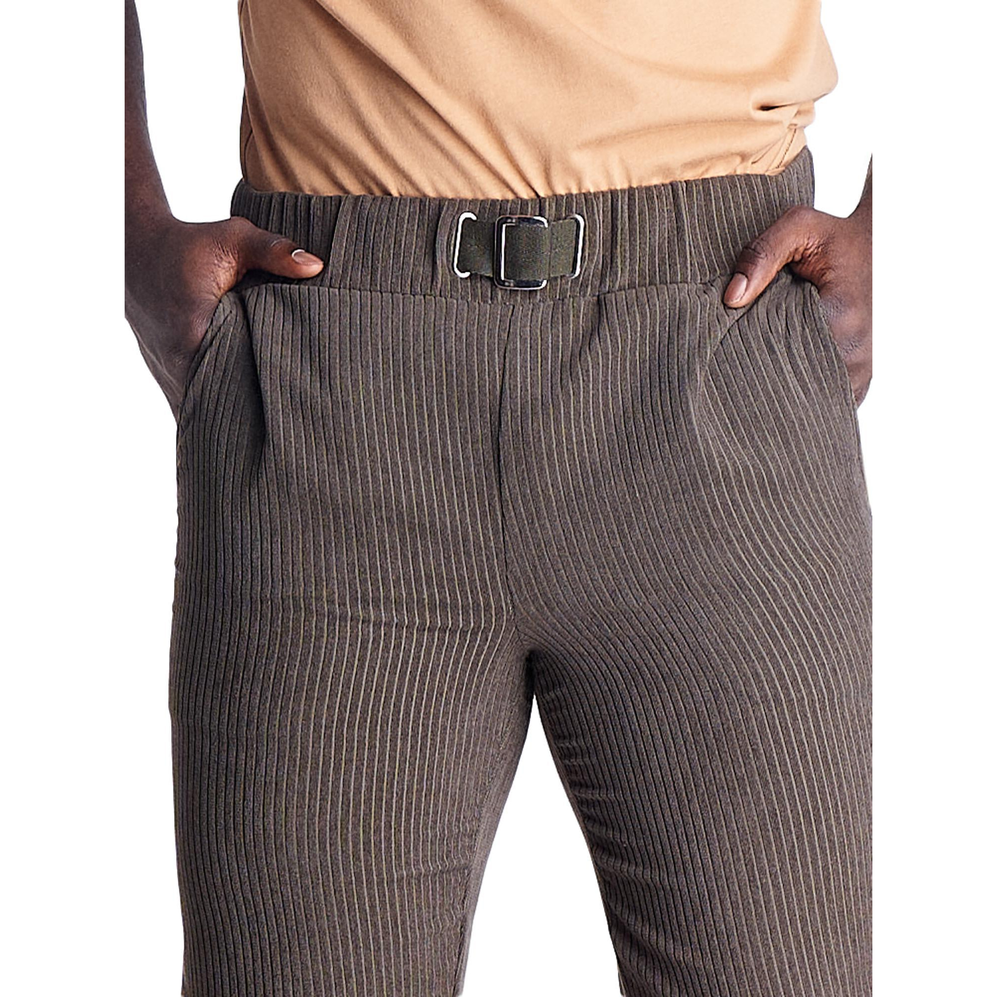 Pantaloni uomo con costina elastica in velluto Neutrals