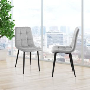 Tomasucci Set de 4 Chaises FAFFY GRIS