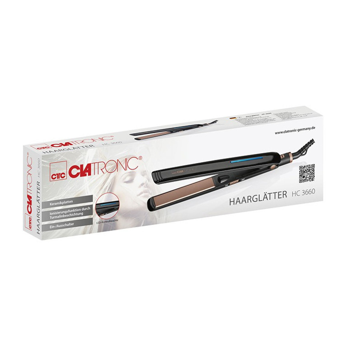 Fer à lisser Clatronic HC 3660 Noir/cuivre