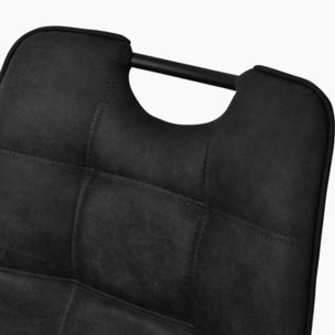 Chaise microfibre effet simili, poignée et pieds noirs - SPOOKY 2