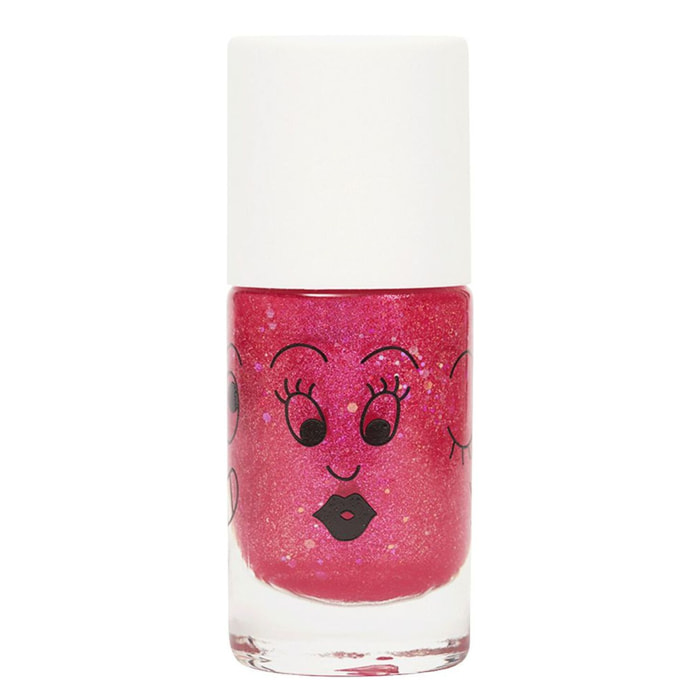 Sissi - Vernis Enfant Formulé à Base d'Eau - Rose Pailleté 8 ml