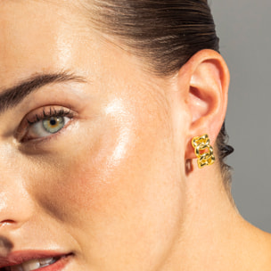 Pendientes acabados en oro amarillo de 18K