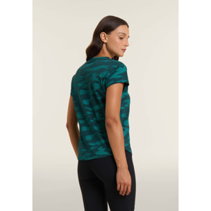 T-shirt camouflage con maniche ad aletta