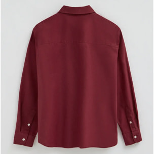 Camicia cotolino vinaccia dal fit ampio con ricamo Rigby Go