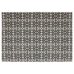 Tapis imprimé Gris en coton 60x90