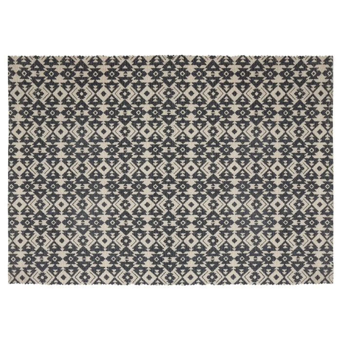 Tapis imprimé Gris en coton 60x90