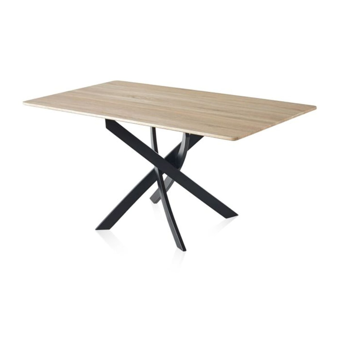 Mesa de comedor rectangular Zen Roble salvaje - Negro