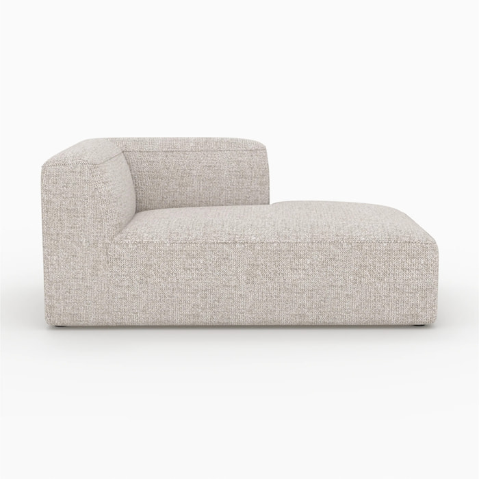 Canapé d'angle droit modulable en tissu beige 4 places - Hestia