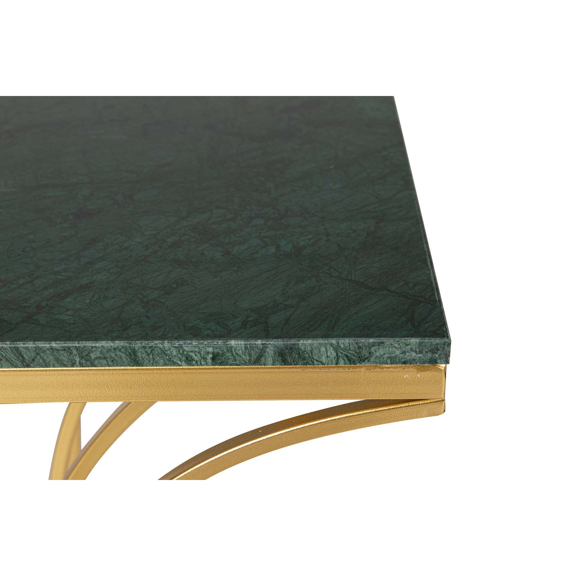 Consola Metal Mármol Verde 104x30x79 Cm
