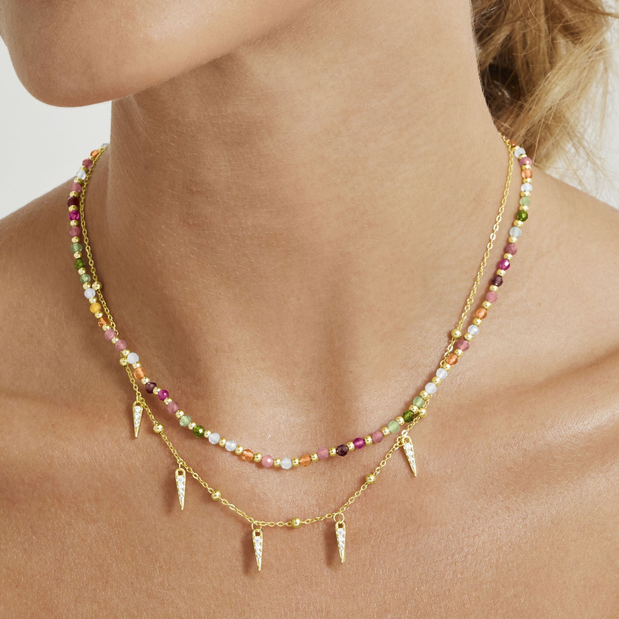 Collar Dirrim acabado oro amarillo 18k
