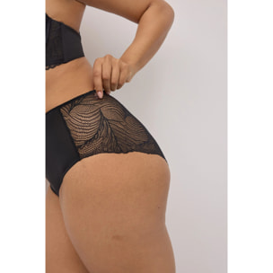 Mutandine a vita alta in pizzo nero