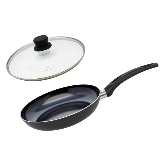Set Poêle 32 cm céramique sans PFAS et couvercle Elo Prima Cucina