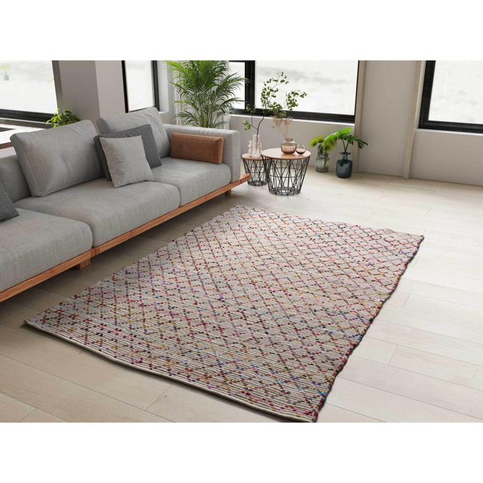 REUNITE Alfombra de firas recicladas multicolor, varias medidas disponibles