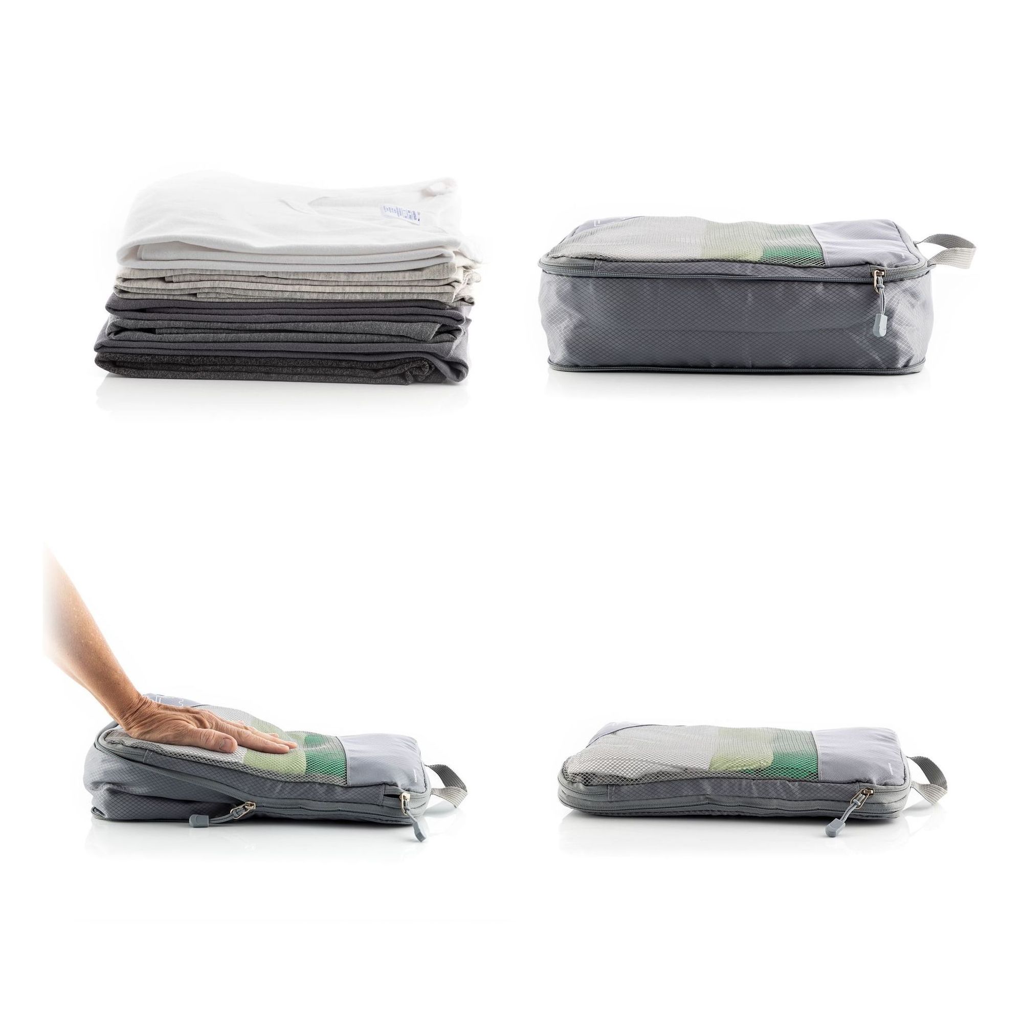 Borse Organizzatrici per valigie Compakube - 4 pezzi - grigio