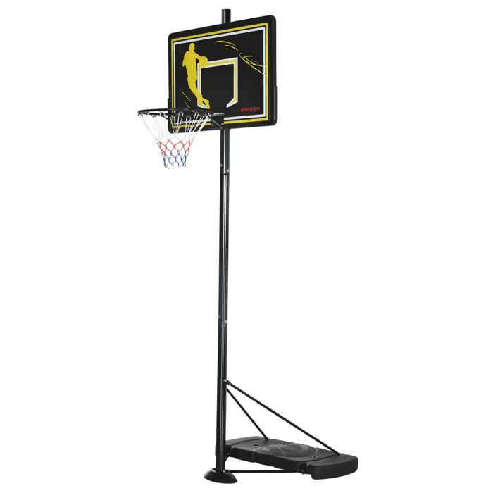 Canasta de Baloncesto con Ruedas Altura Ajustable 230-305 cm 110x45x290-360 cm