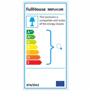 Lámpara de pie con Estructura de MDF color Negro Blanco
