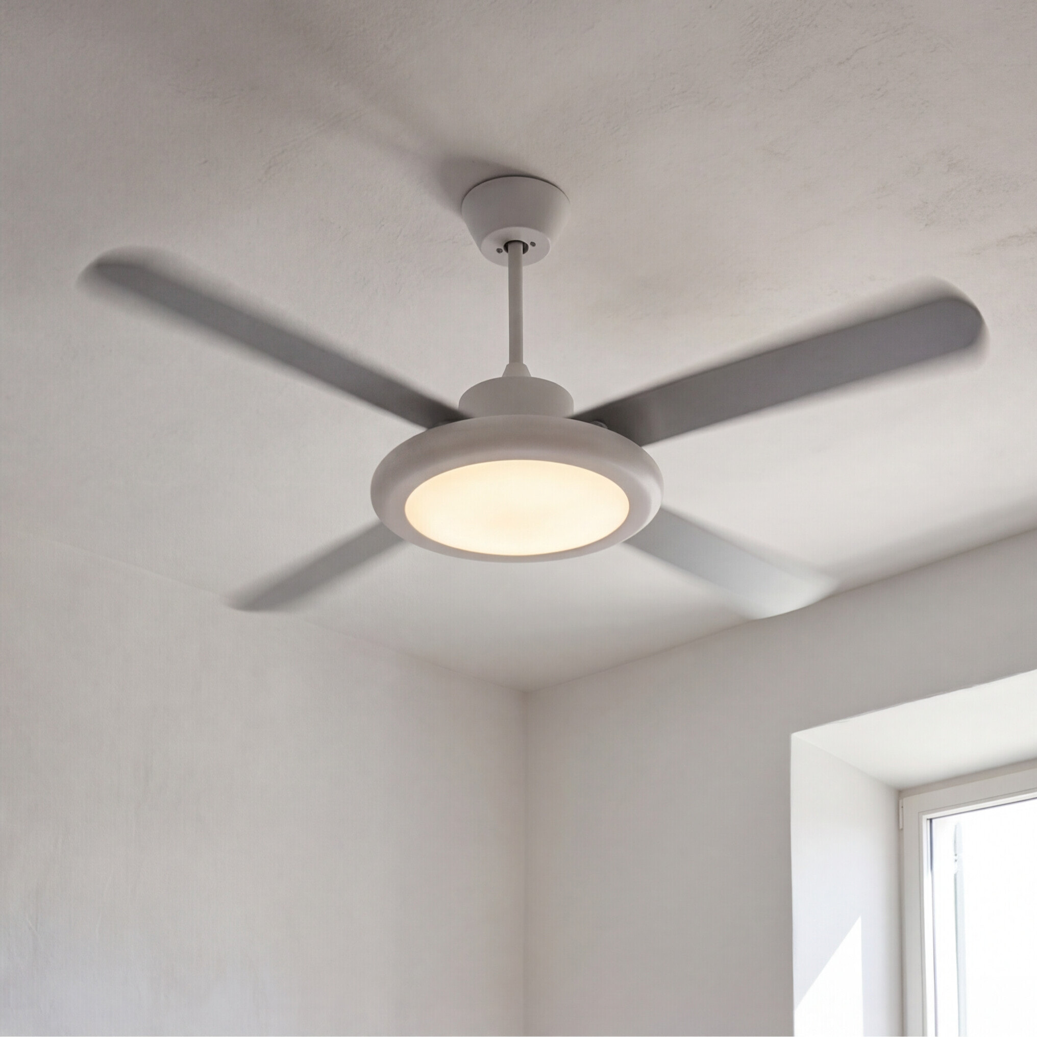 Forlight Ventilador de techo ip20 bahia led 24.4w blanco cálido - 3000k on-off blanco brillante g