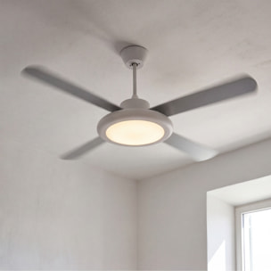 Forlight Ventilador de techo ip20 bahia led 24.4w blanco cálido - 3000k on-off blanco brillante g