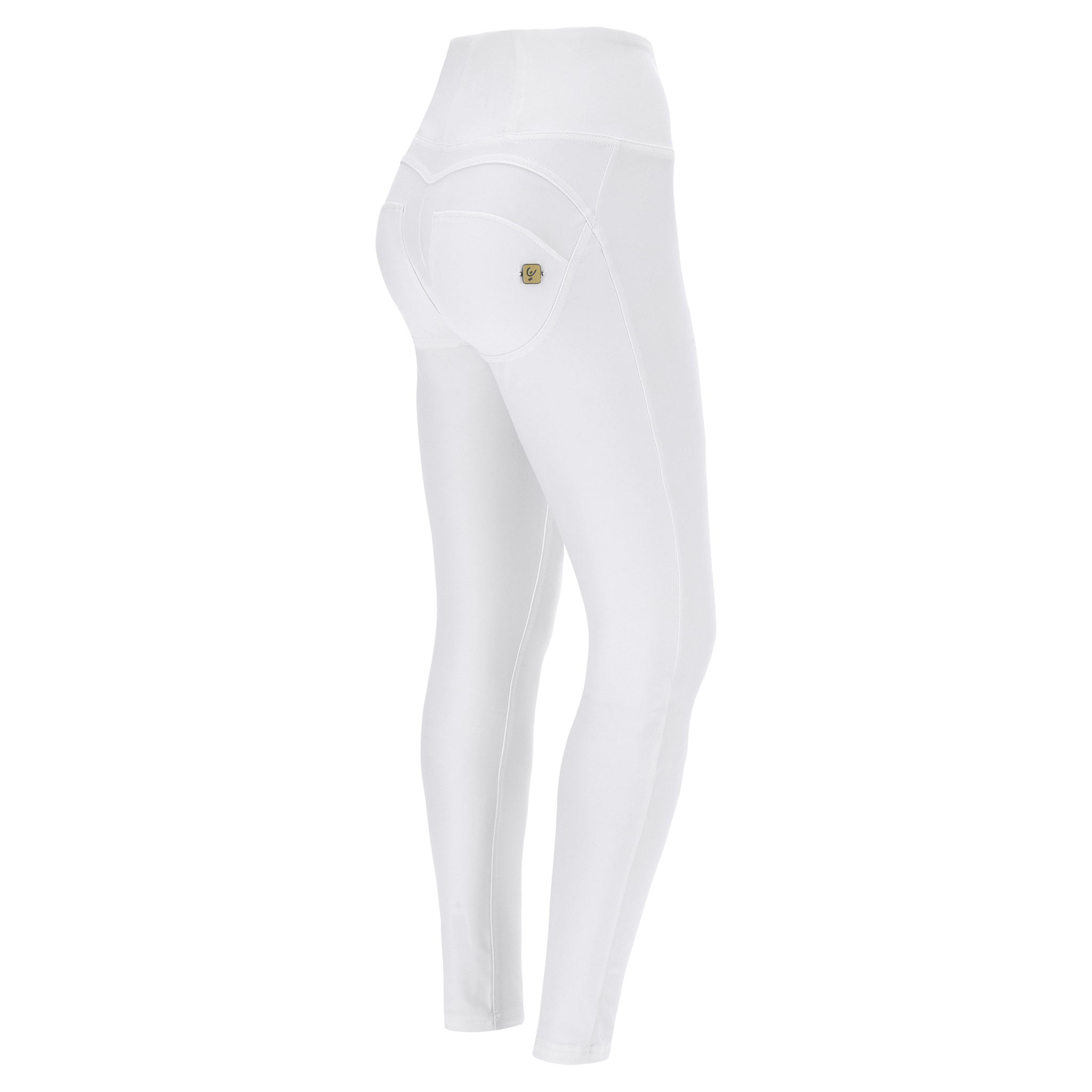 Pantaloni push up WR.UP® skinny vita alta con zip similpelle