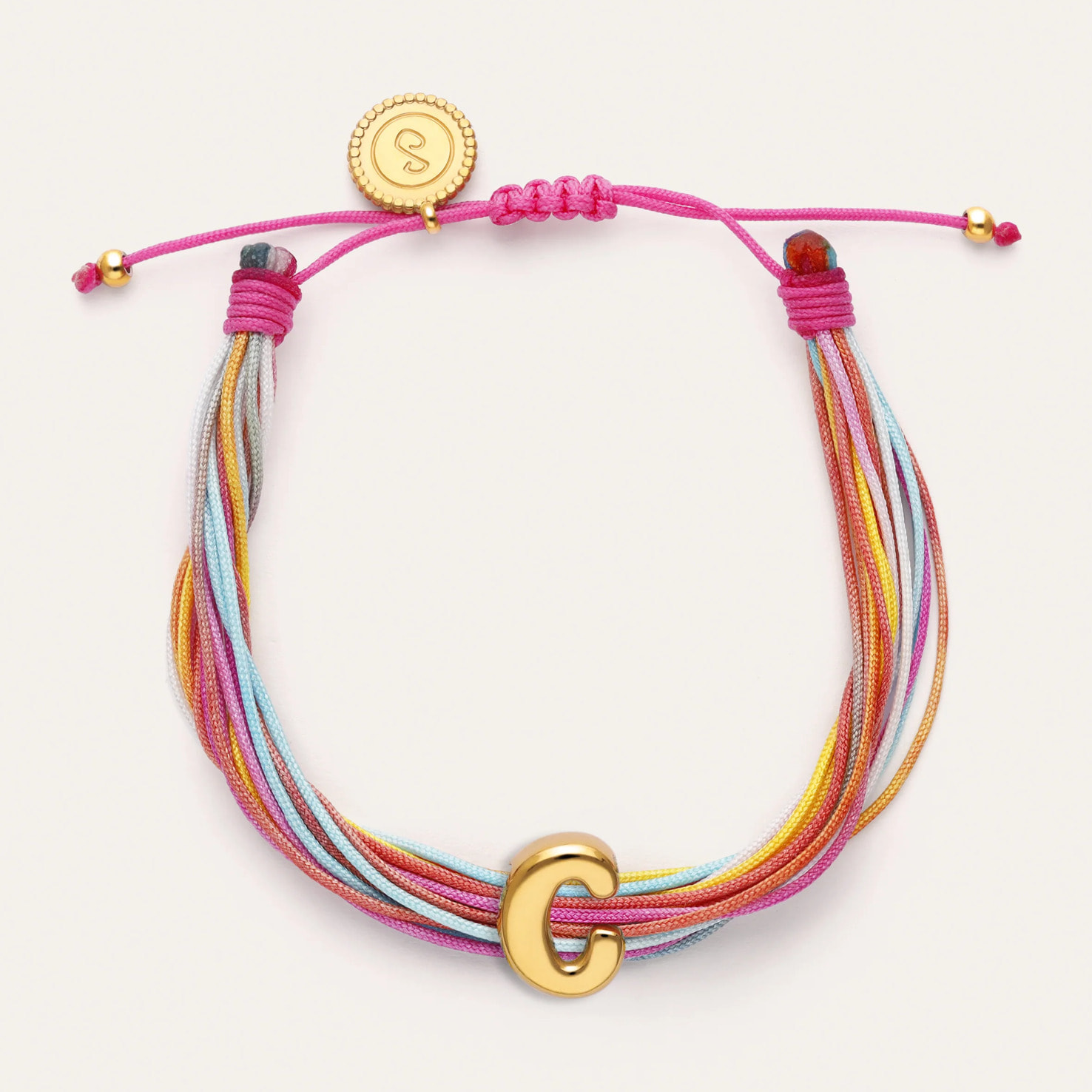 Pulsera Personalizada Color Rainbow Acero Baño Oro